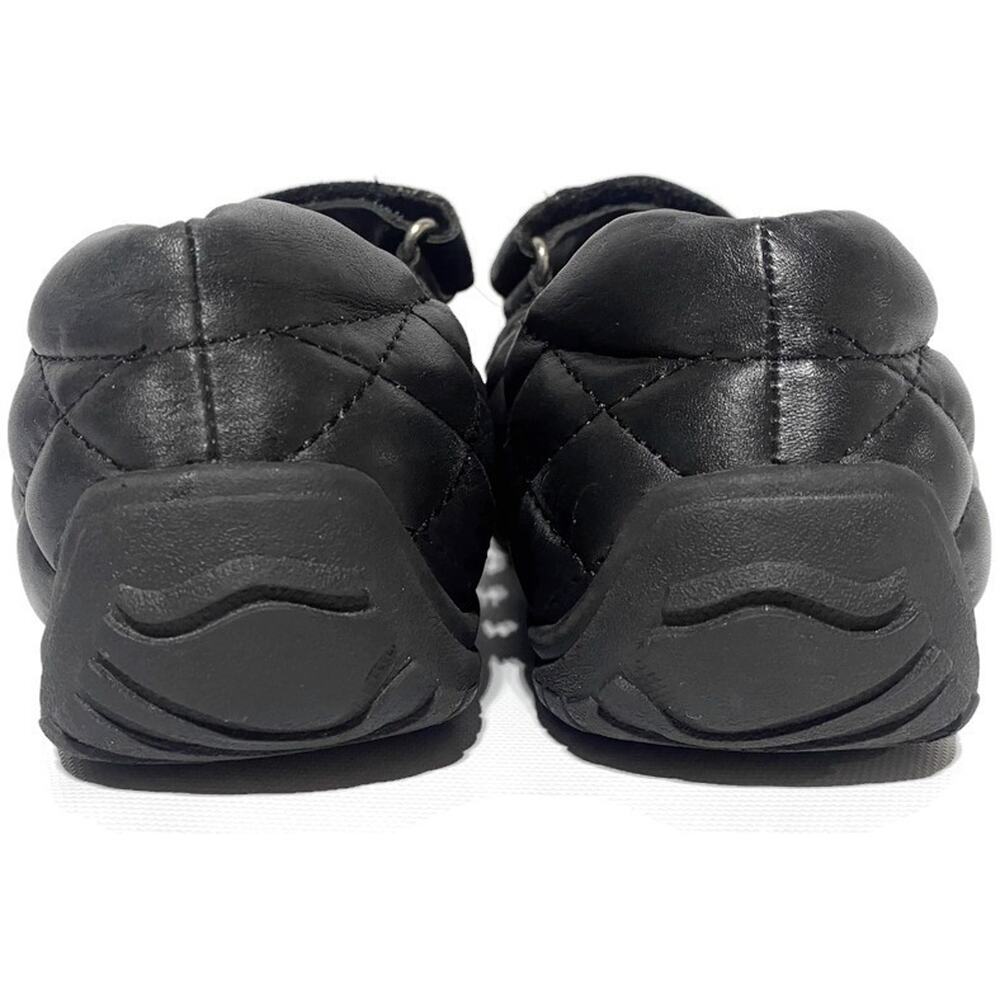 Lands' End Women's Mary Jane Shoes Size 6 Black Leather Quilted Strap Buckle - Picture 5 of 8